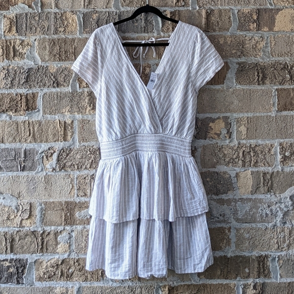 American Eagle Outfitters Dresses & Skirts - NWT American Eagle Outfitters Neutral Stripe Tiered Ruffle Dress Large
